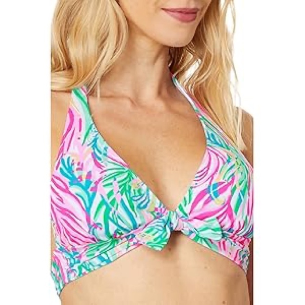 New Lilly Pulitzer Elise Top Multi Sea Turtle Soiree 2 - Picture 2 of 9
